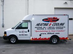JC Heating radio dispatched service van